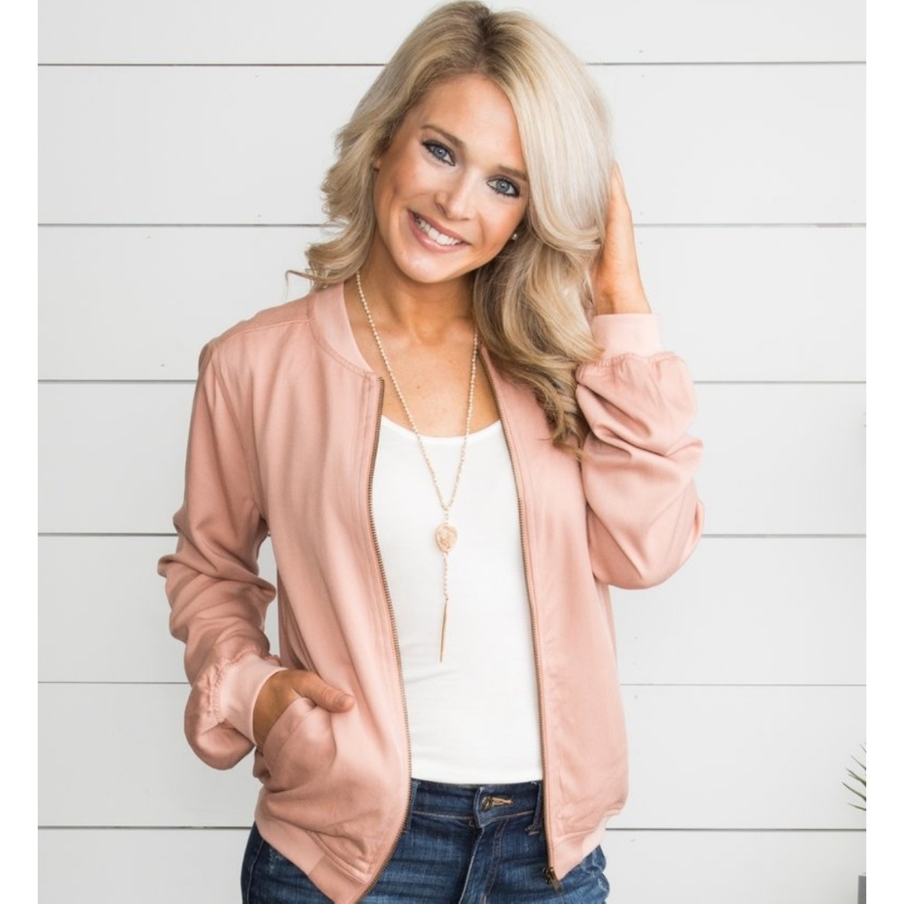NW/OT Eleven Oaks Mauve Bomber Jacket